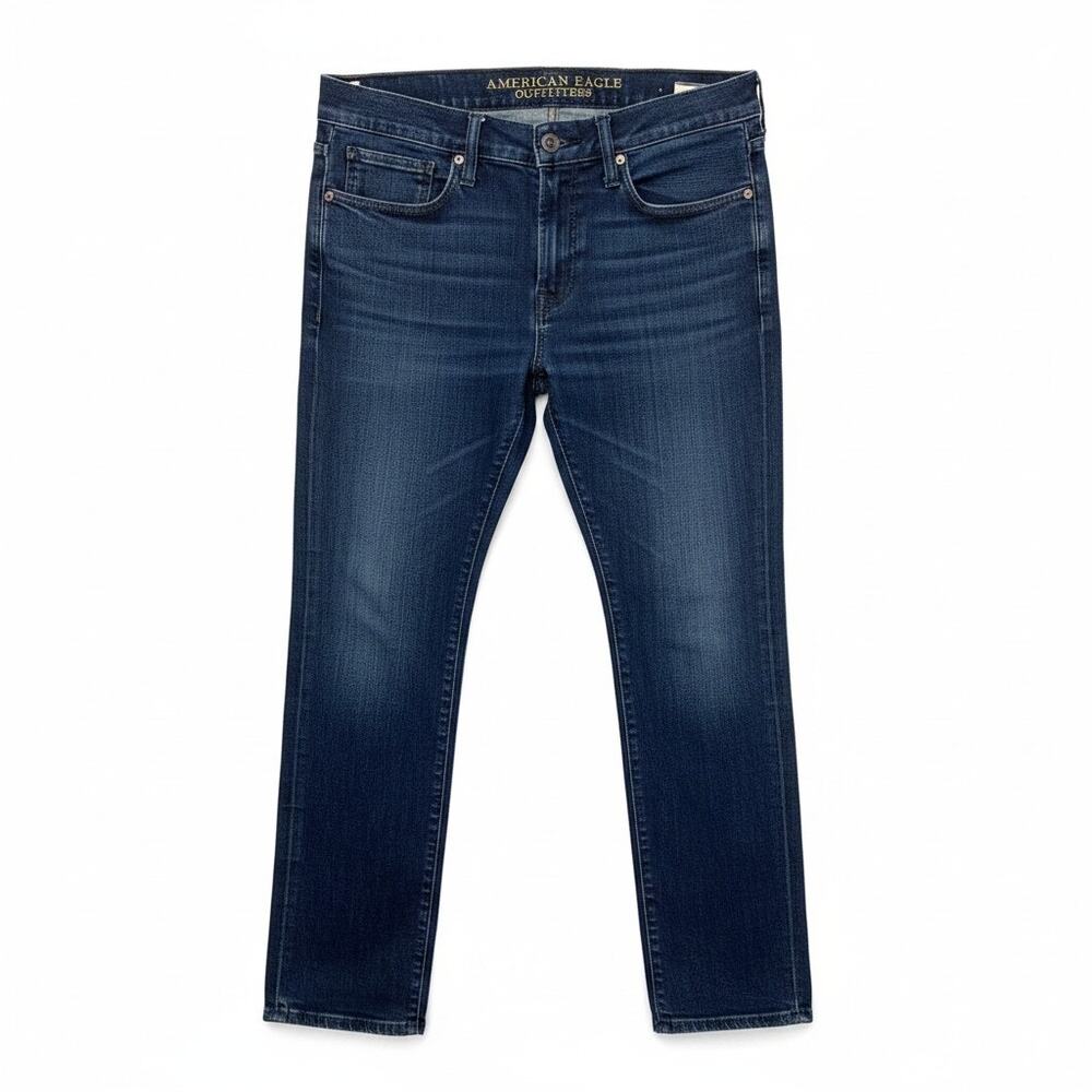 AMERICAN EAGLE Womens Skinny Jeans Denim MID RISE Dark Wash Size 32x32 Casual